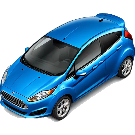 Blue Ford Fiesta seen from above emoji
