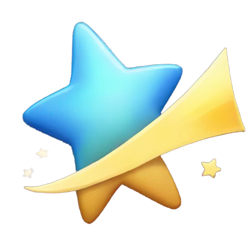 Shooting star saying wow emoji