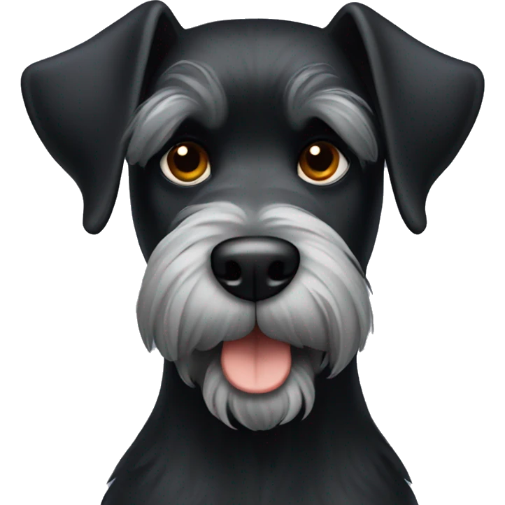 Black Schnauzer dog emoji