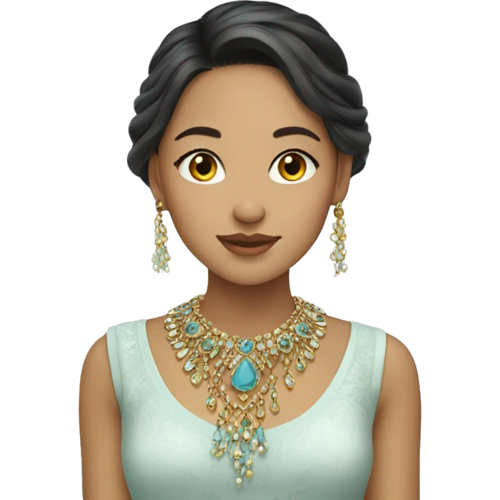 Girl with kazakh jewellery  emoji