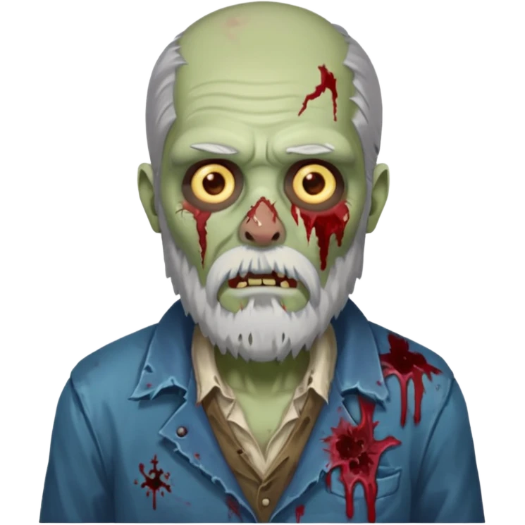 zombie with long beard emoji