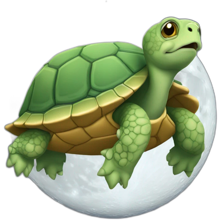 Une tortue sur lune emoji