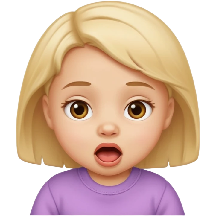 Bebe mujer con caras graciosas emoji