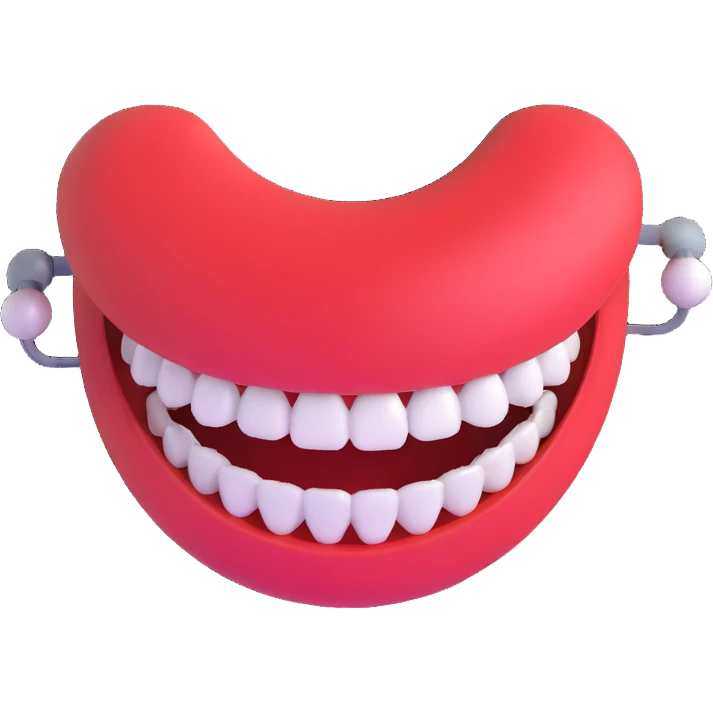 smiling face with braces emoji