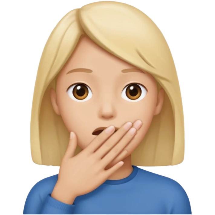 😶✊ the mouth is cover of a hand but pls flip the hand emoji