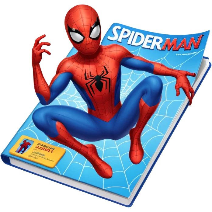 a magazine with Spider-Man on the cover emoji