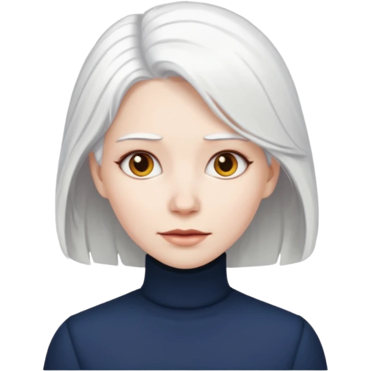 создай девушку с белыми волосами emoji