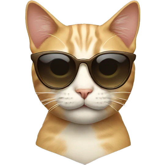 Cat with sunglasses emoji