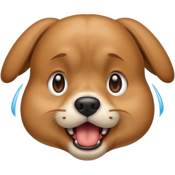 animal crying with shout, full dogy emoji