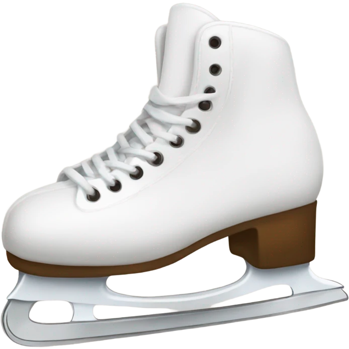 two winter white skates with brown laces on one direction  emoji