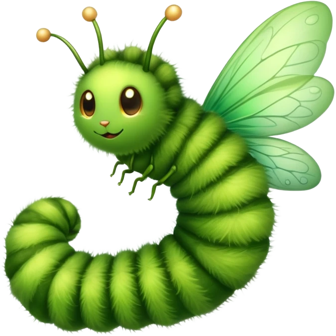Caterpillar that is a fairy  emoji