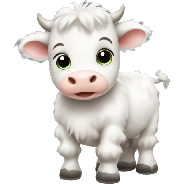 Fluffy baby cow emoji