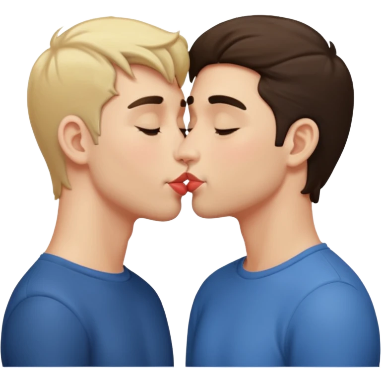 Two guys kissing  emoji