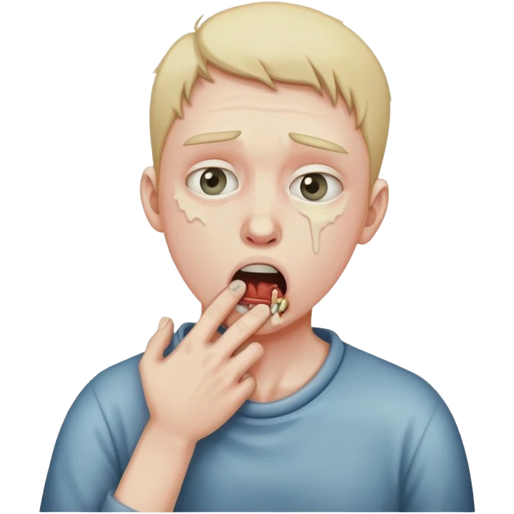 person chocking themselves emoji