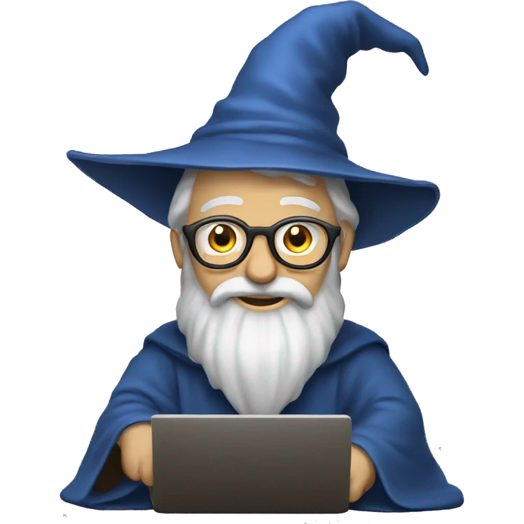 a wizard using laptop emoji