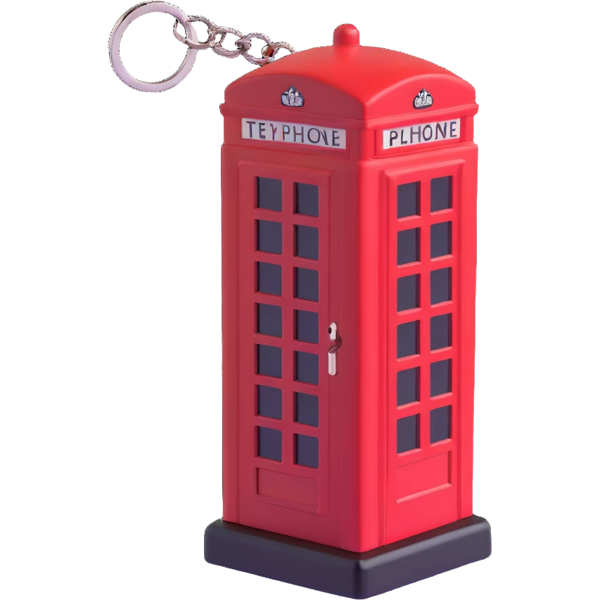 London red phone box keyring emoji