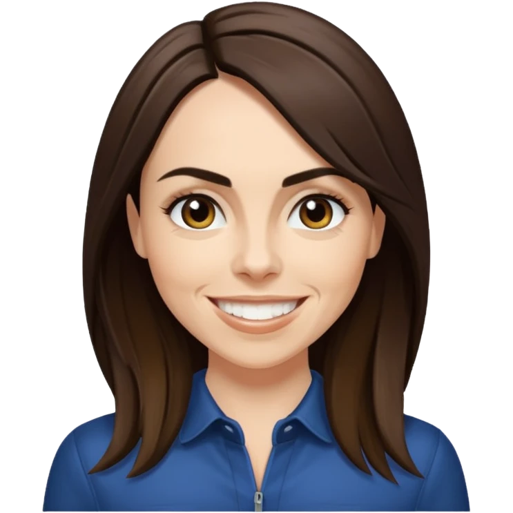 Melanie C with long dark brown hair emoji