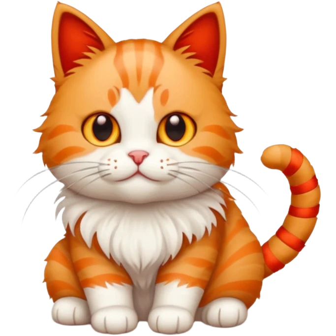 cat playing red thread  emoji