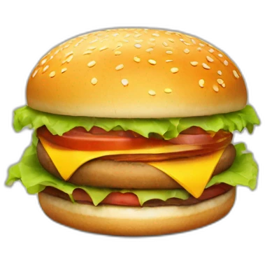 Burger-happy emoji