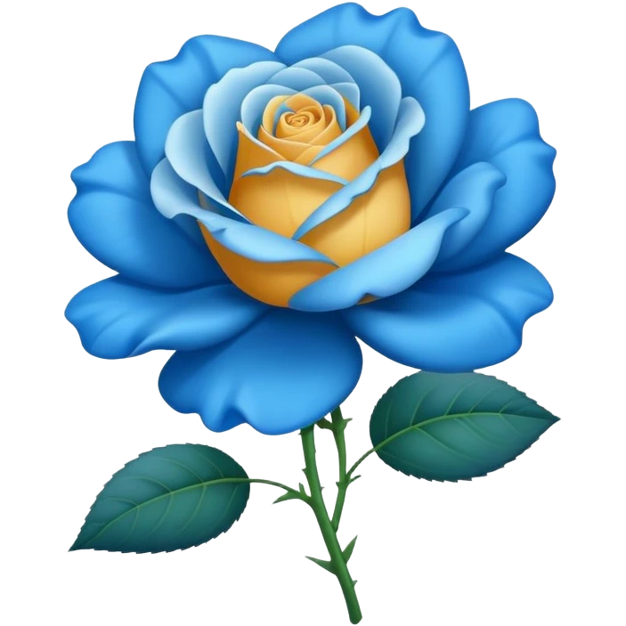 una rosa azul emoji