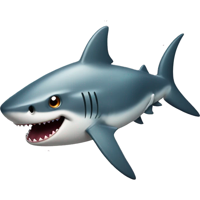 shark with surprised face emoji