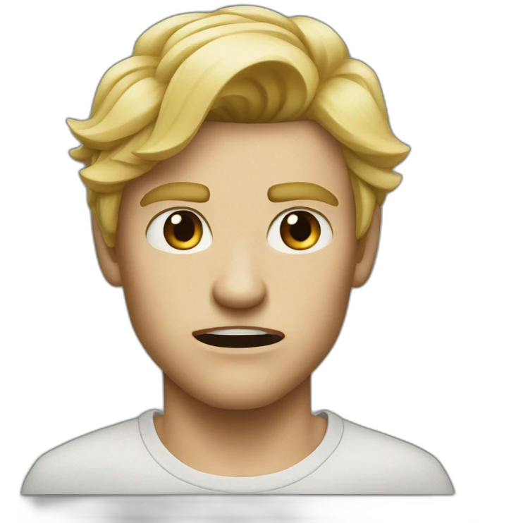 angry young blondhair man emoji