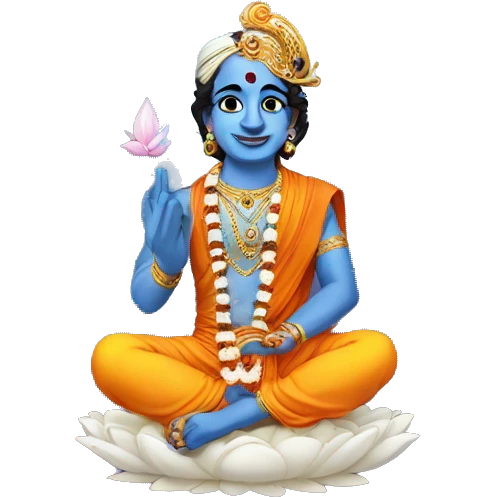 Krishna with Sudarshan chakra  emoji