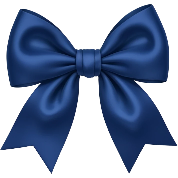 Navy blue bow emoji