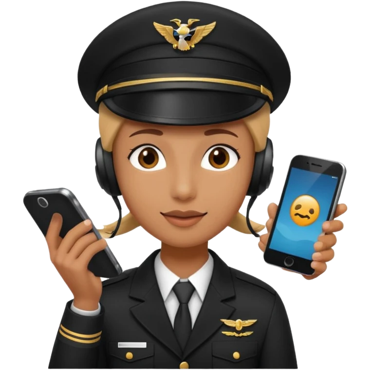 a phone as pilot emoji