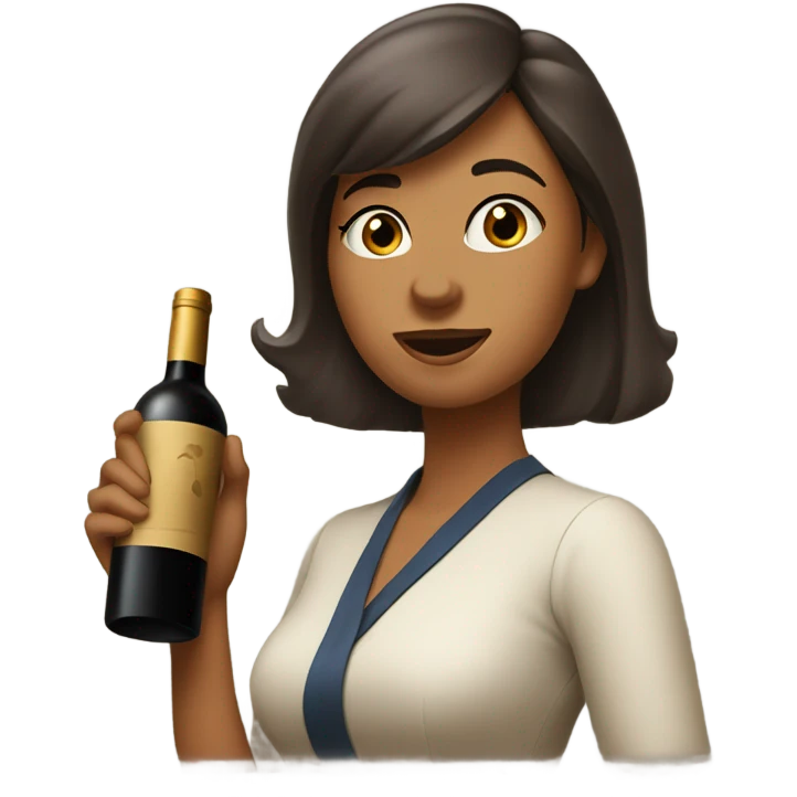 Pretty woman stopping wine emoji