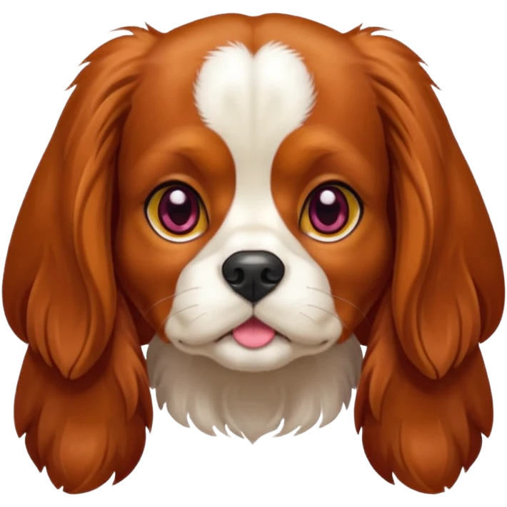 Ruby cavalier King Charles  emoji