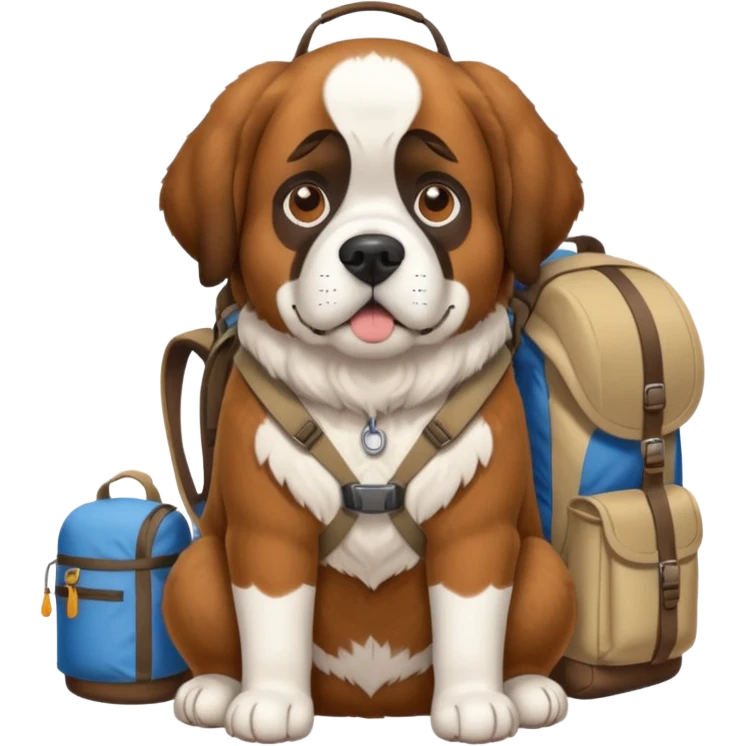 Saint Bernard camping  emoji