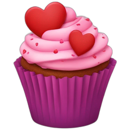 Happy Valentine’s Day cupcake emoji