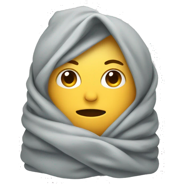 Person wrapped in a bundled blanket  emoji