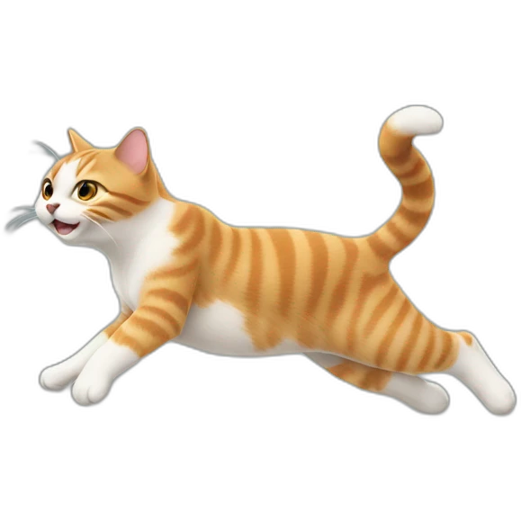 cat skipping emoji