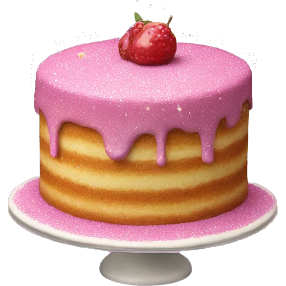 Realistic cake with glitter emoji