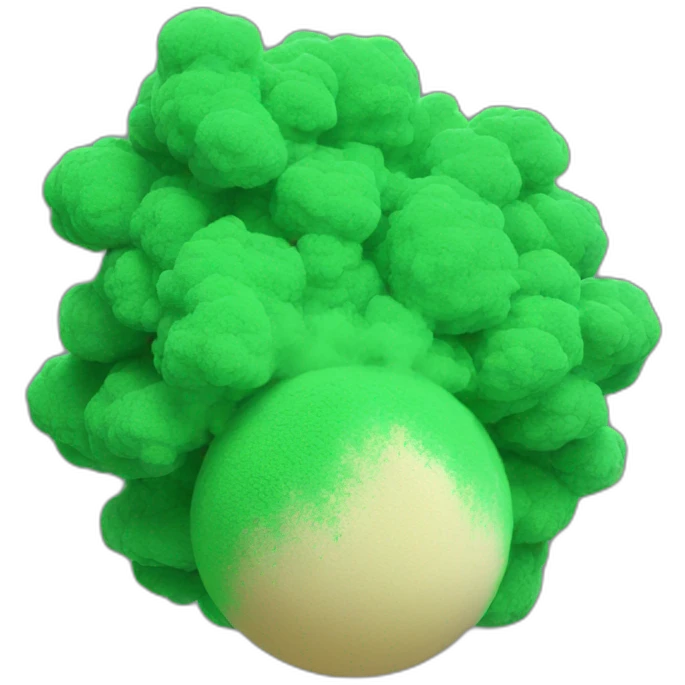 green powder ball emoji