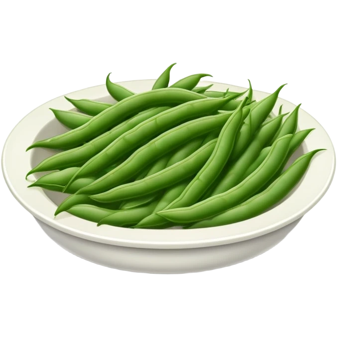 a dish of green beans emoji