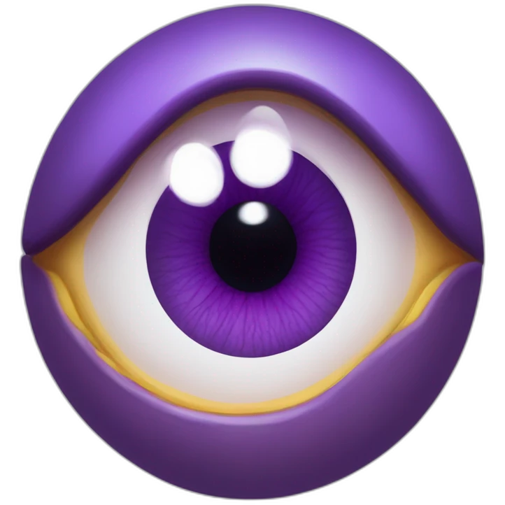 majestic godly violet iris eyeball serious intense symmetrical knowledgable emoji