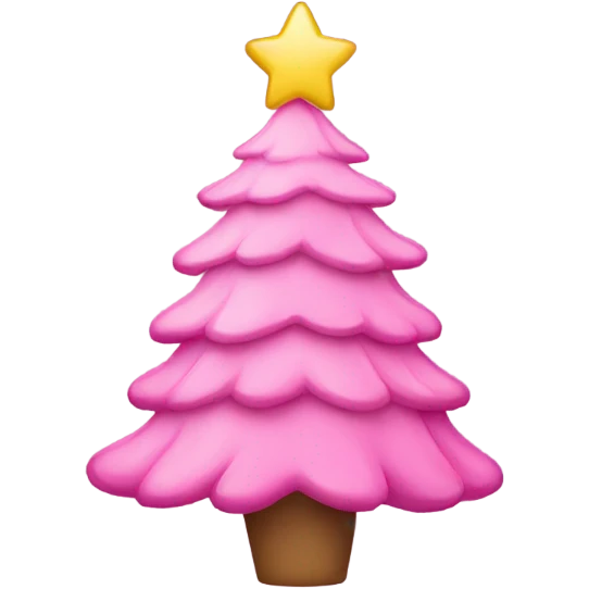 pink christmas tree emoji