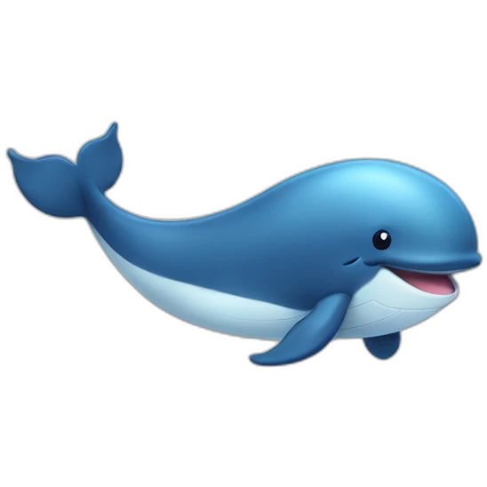 cute Whale game character emoji