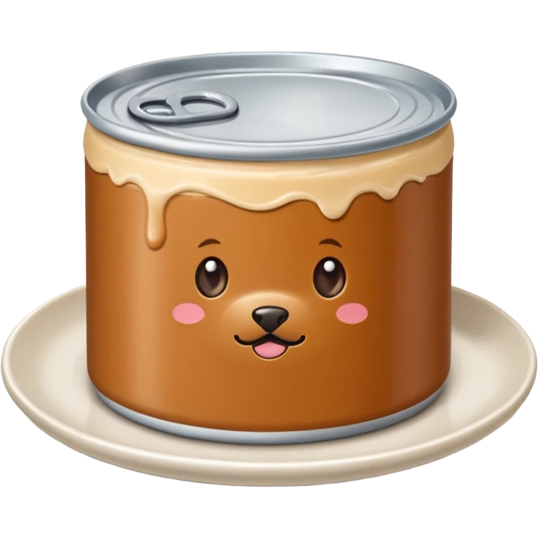Freshpet, wet, pate, on a plate , shape of a can, moist, soft emoji