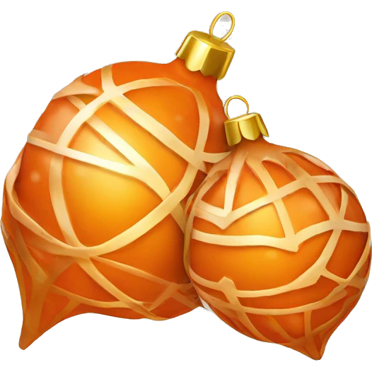 christmas decoration orange color emoji