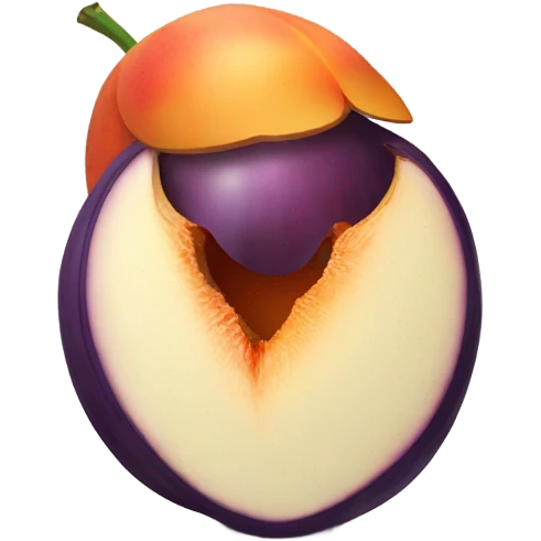 Peach with egg plant in it  emoji