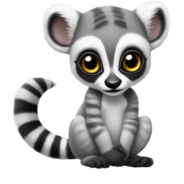 Baby ring-tailed lemur emoji