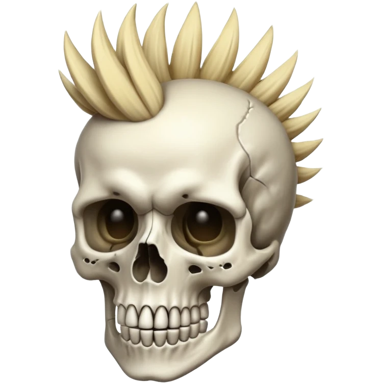skeleton with mohawk emoji
