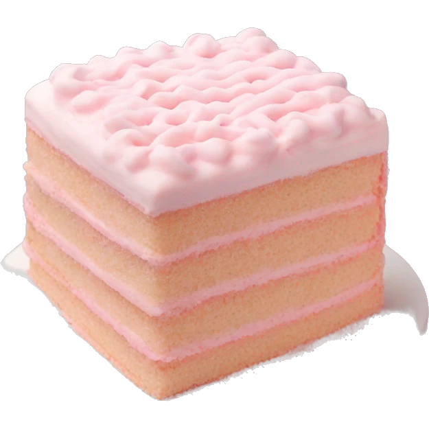 baby pink multitier cake with white frosting emoji