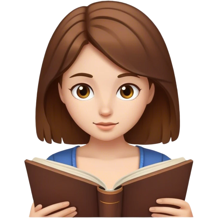 brown haired girl who read emoji