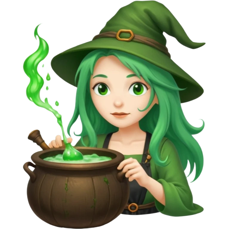 green witch cooking potion emoji