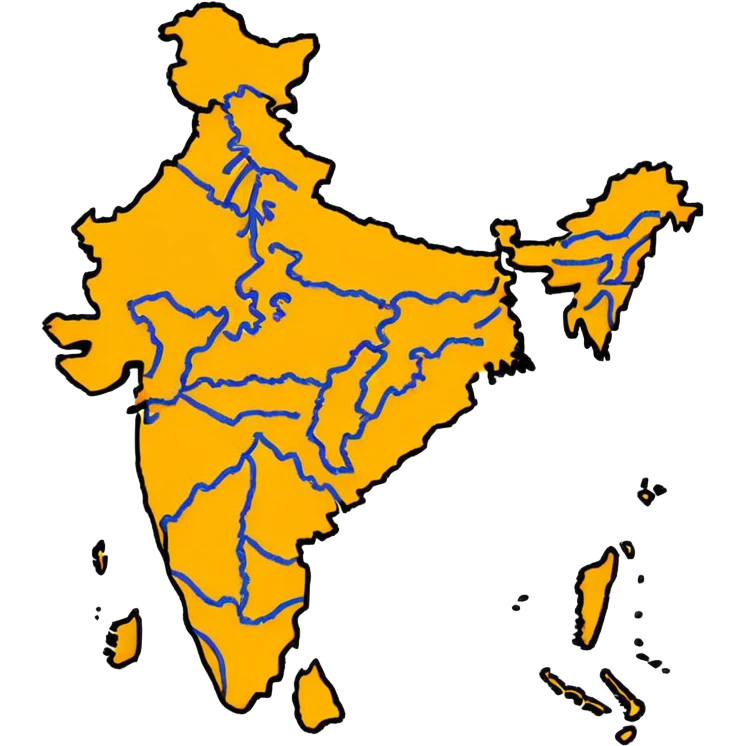 India map with saffron colour ( akhand Bharat ) emoji